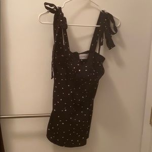 Corseted top with ties